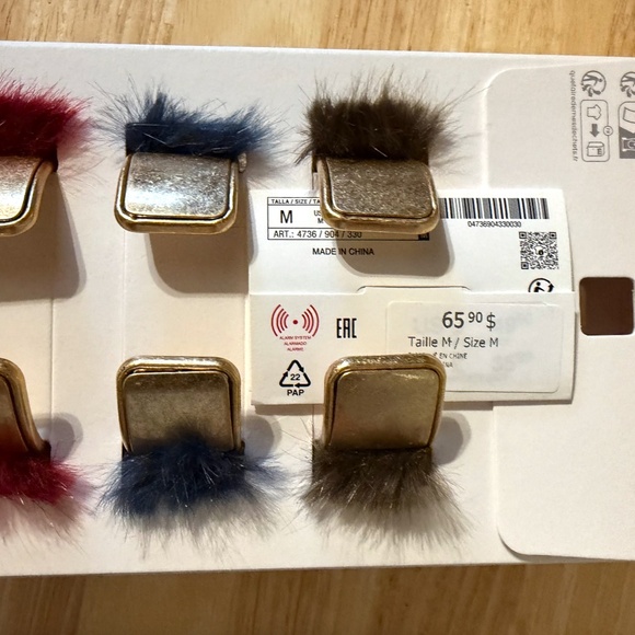 ara pack of three fur armbands bracelets limited edition NWT - Picture 5 of 8